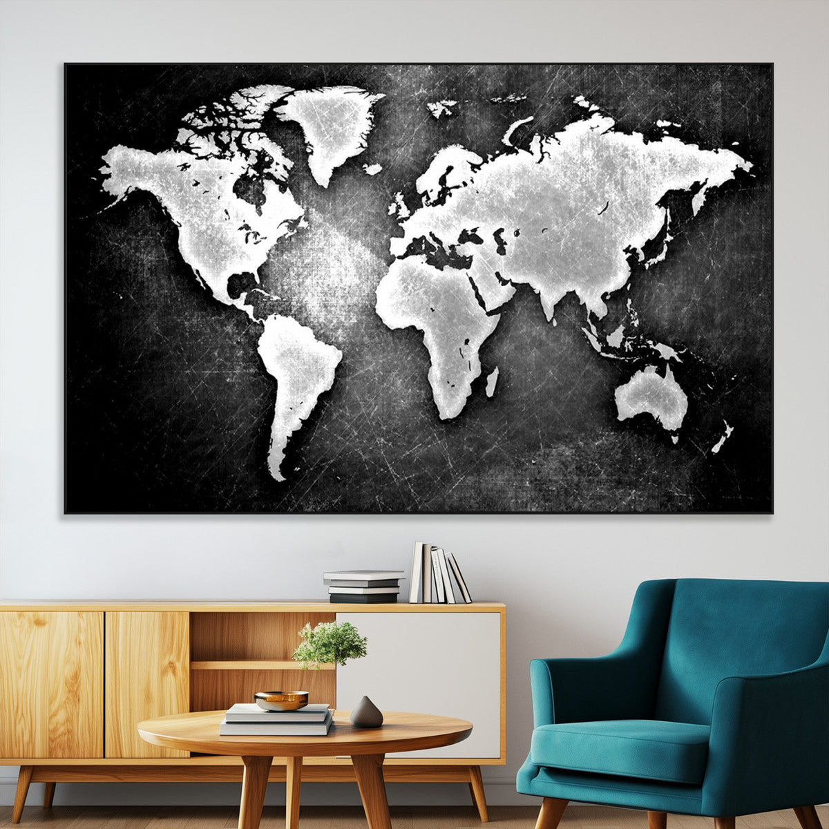 World Map Wall Art Canvas Print – Framed Wall Art for