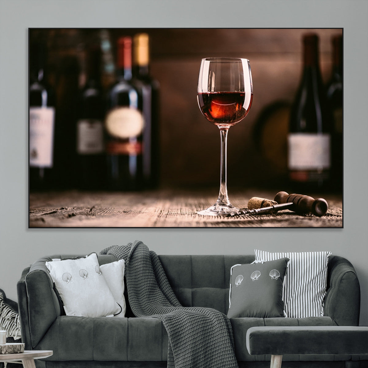 Red Wine and Bottle Canvas Print