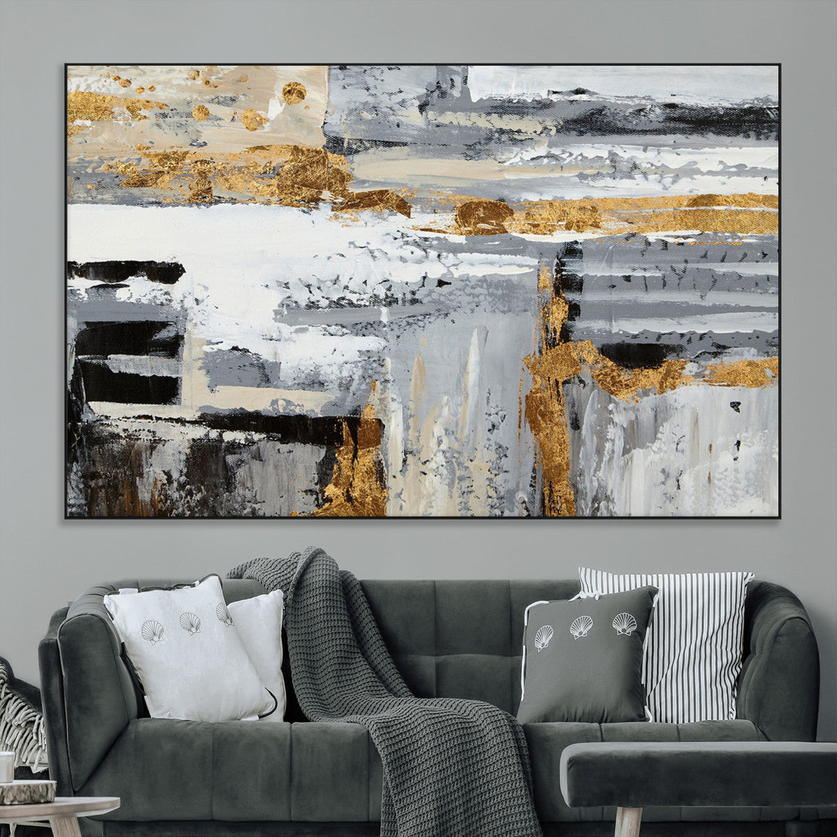Abstract Painting Canvas Wall Art Print Paint Drip Art Brush