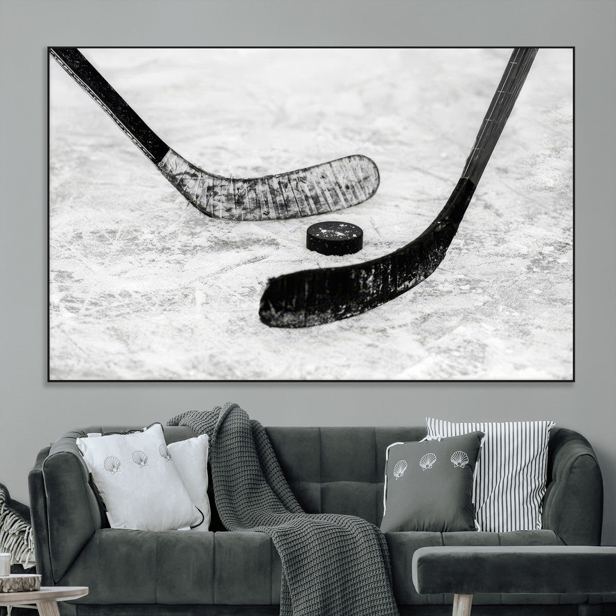 Winter Ice Hockey Sport Canvas Wall Art Print - Hockey Wall