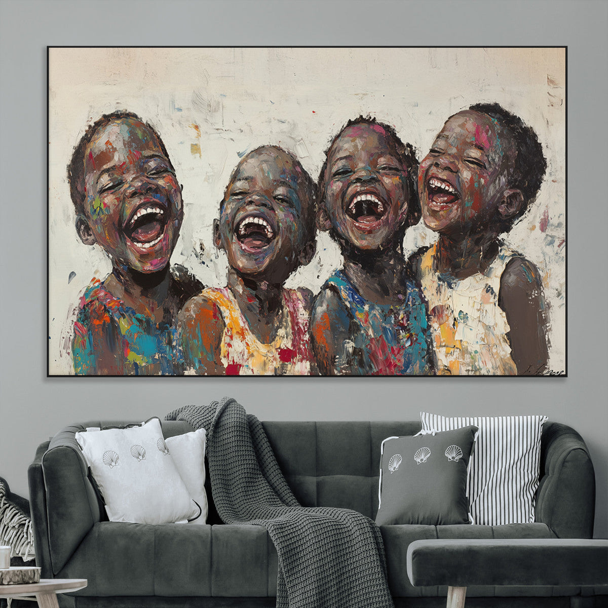Shai Yossef Print - Joyful Childhood Canvas Wall Art -
