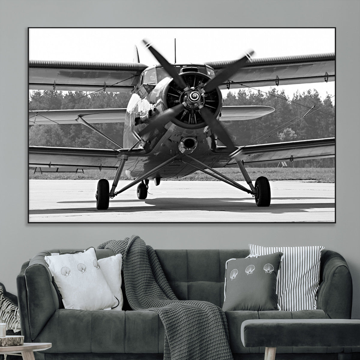 Wall Art Old War Plane Canvas Print