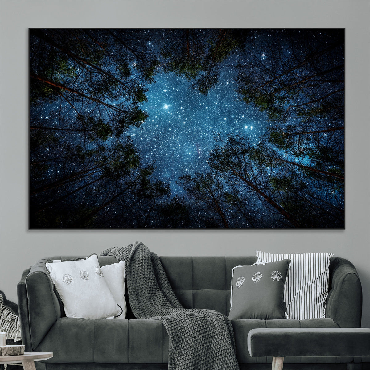 Forest and Stars Wall Art Canvas Print