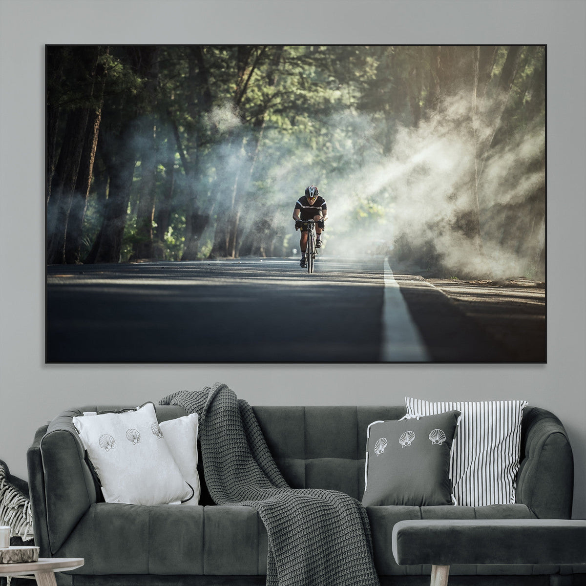 Cycling Road Bike in the Morning, Cycling Road Bike Canvas