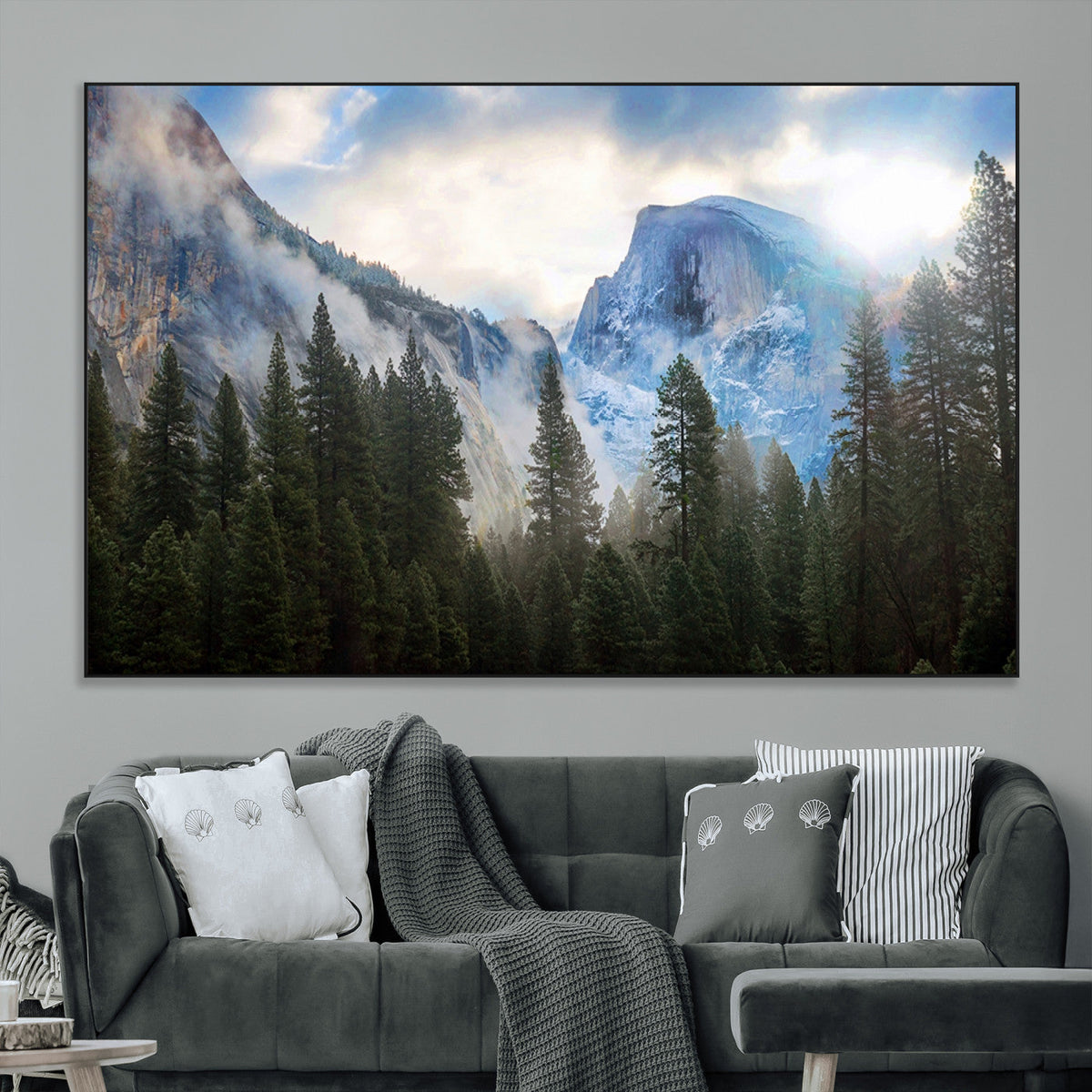Half Dome Yosemite Calinia Wall Art Canvas Print El Capitan