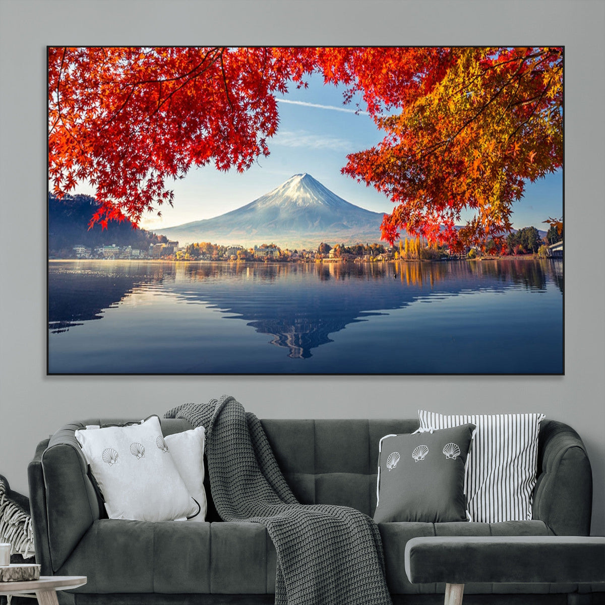 Mount Fuji Canvas Wall Art Japan Autumn Mountain Canvas