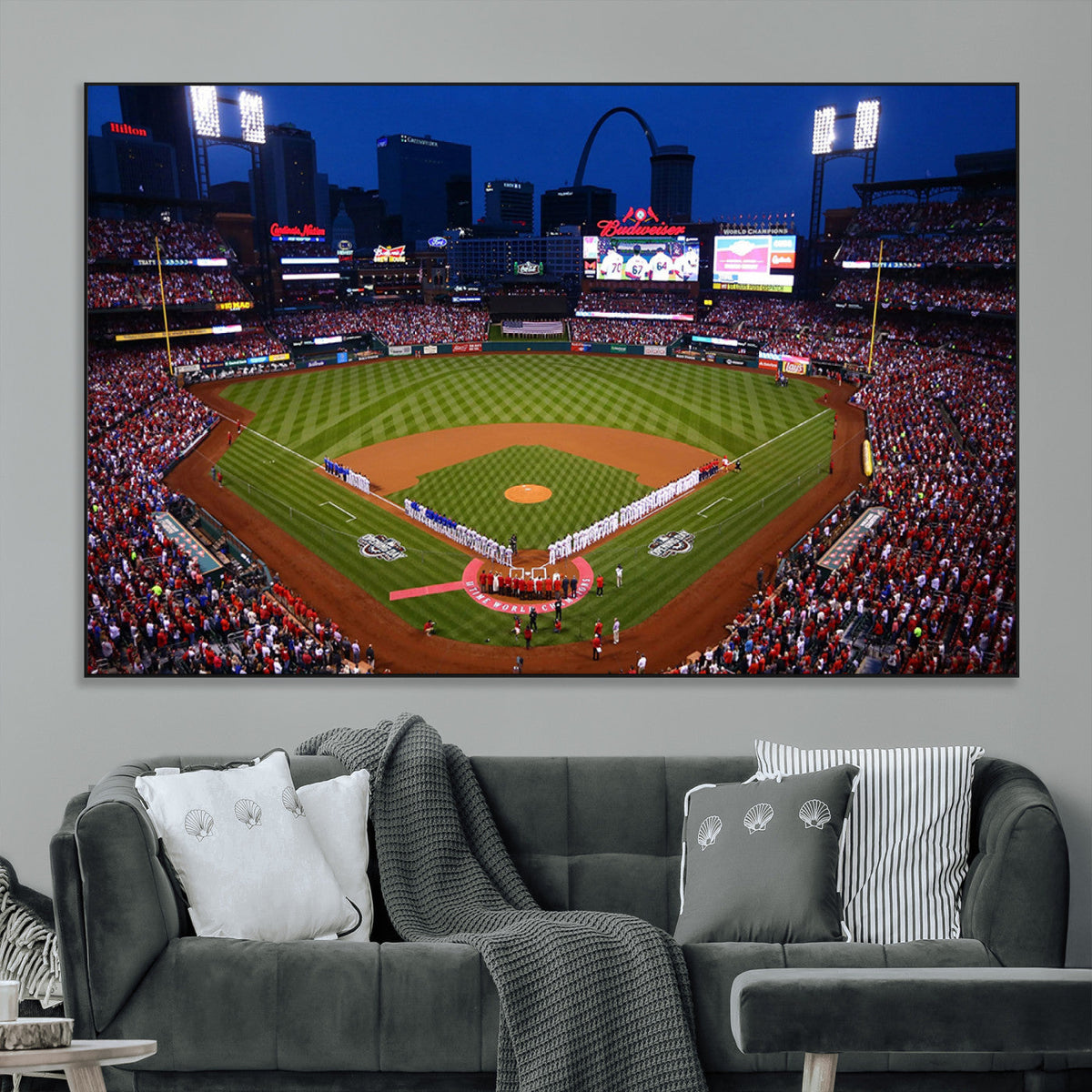 St. Louis Cardinals Baseball Team Print - Busch Stadium Wall