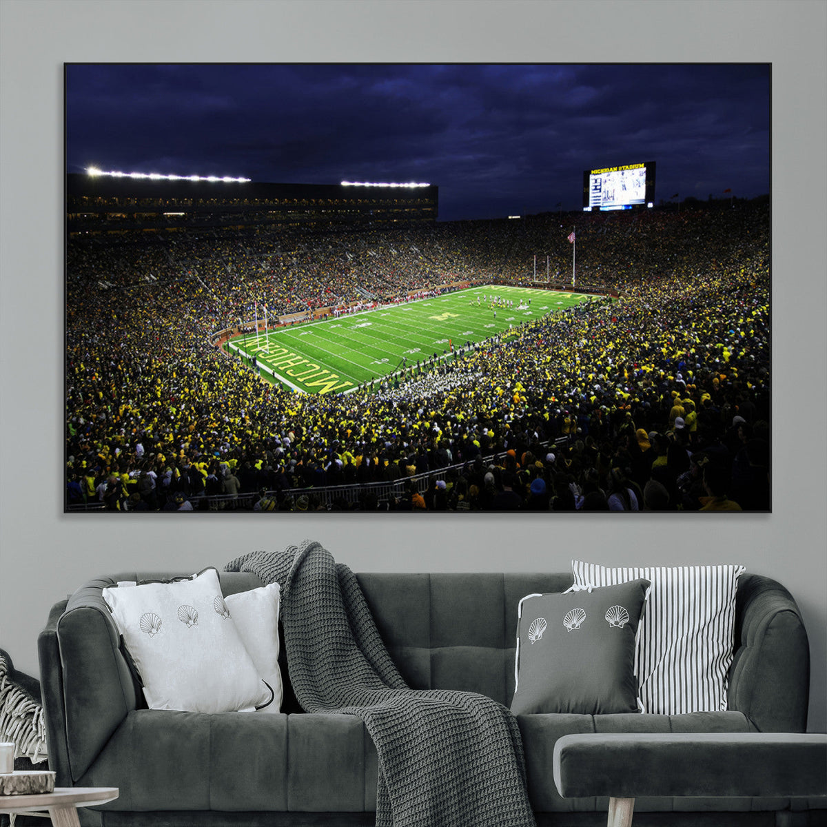Michigan Wolverines Football Canvas Wall Decor, Football