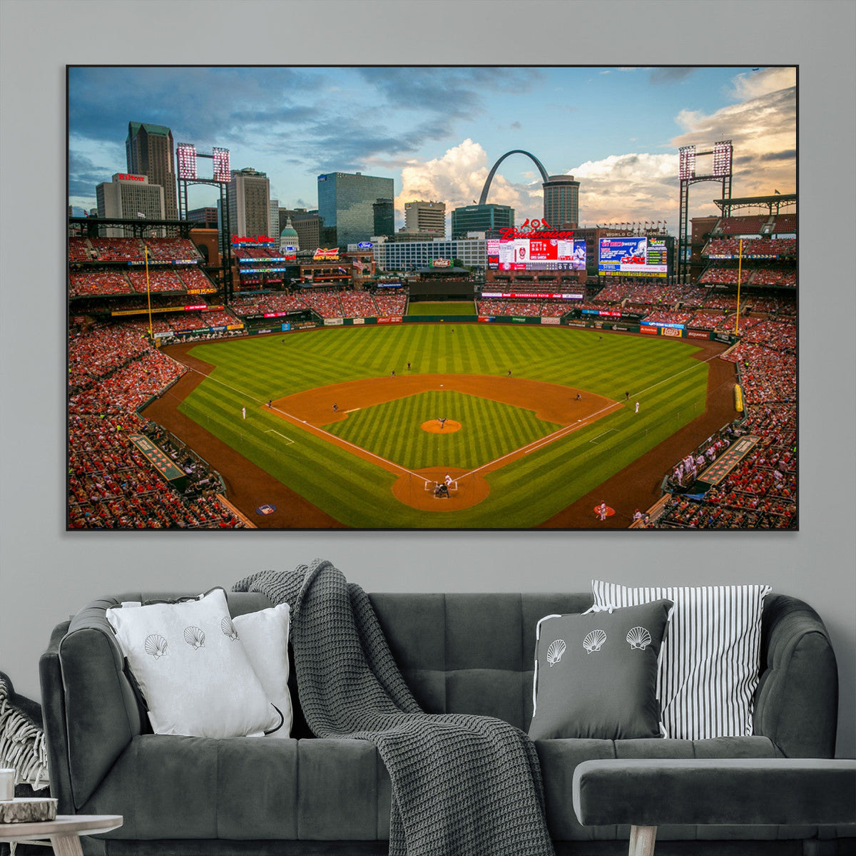 St. Louis Cardinals Baseball Team Print - Busch Stadium Wall