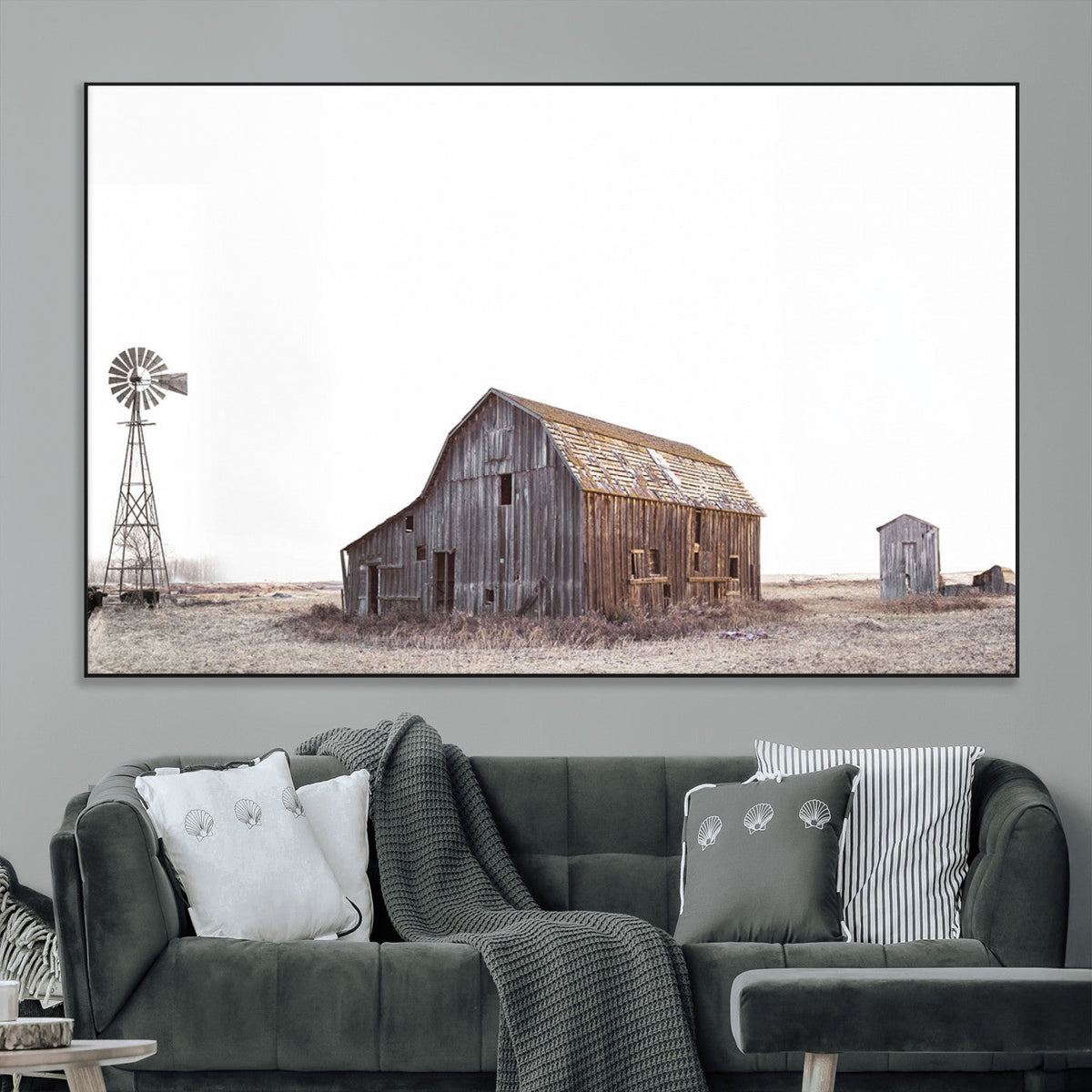 Set of 3 Rustic Farmhouse Wall Art Prints – Country Barn,