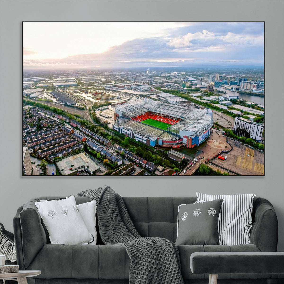 Old Trafford Manchester United Stadium Wall Art Canvas Print