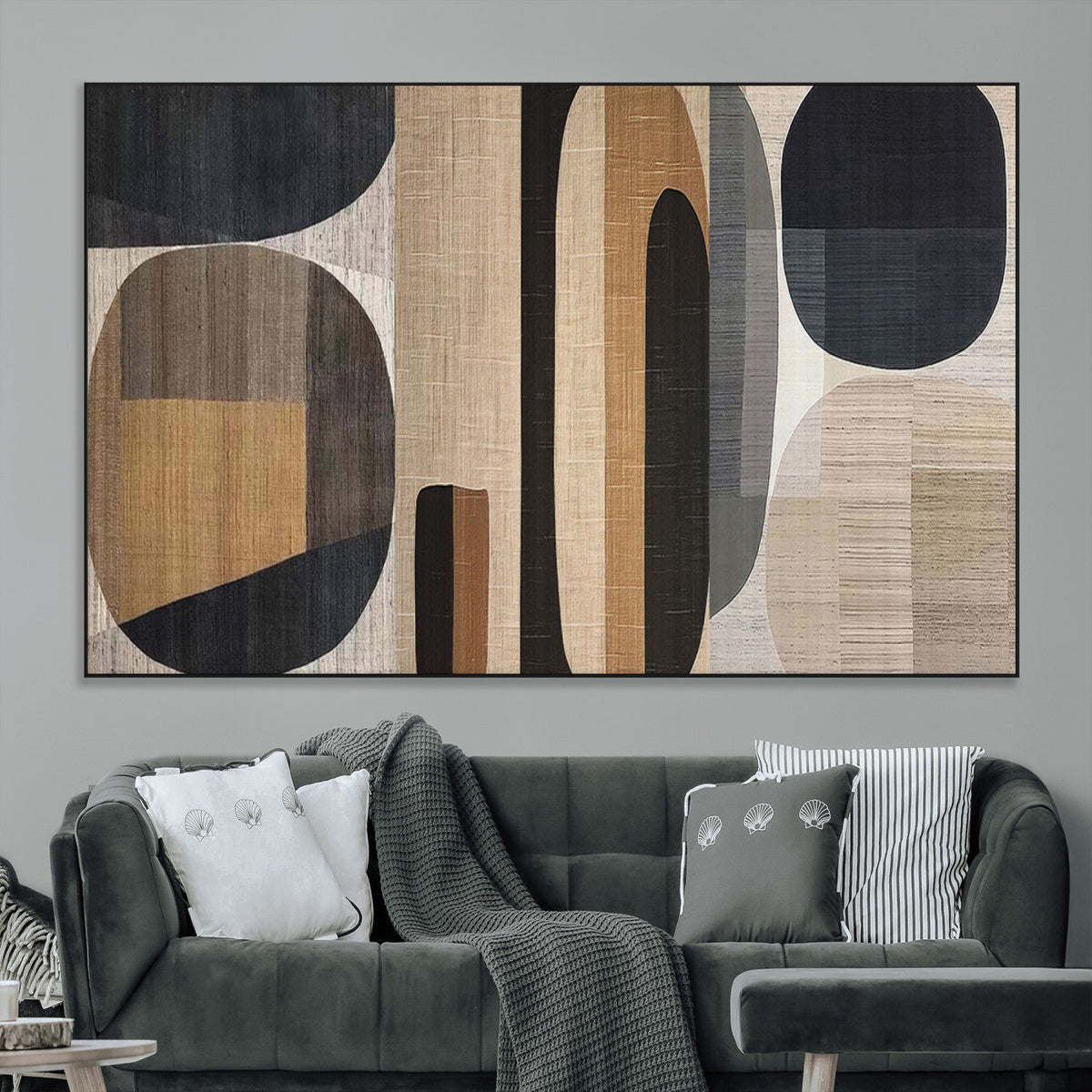 Wabi Sabi Canvas Print - Geometric Abstract Wall Art Canvas