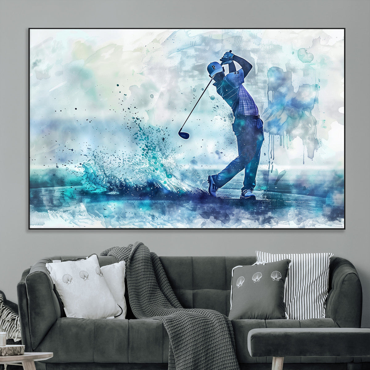 Golf Swing Wall Art Canvas Print - Sports-Inspired