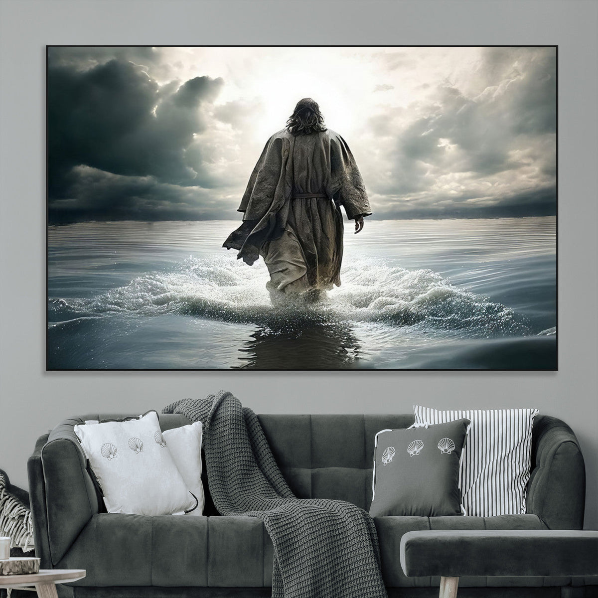 Jesus Walking on Water Wall Art | Canvas Print | Ready to
