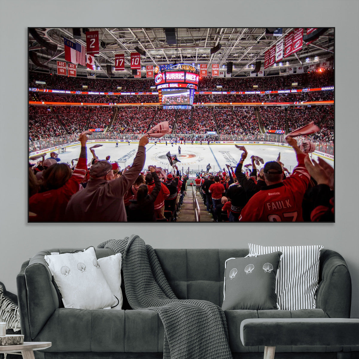 Carolina Hurricanes Ice Hockey Stadium Wall Art, Carolina