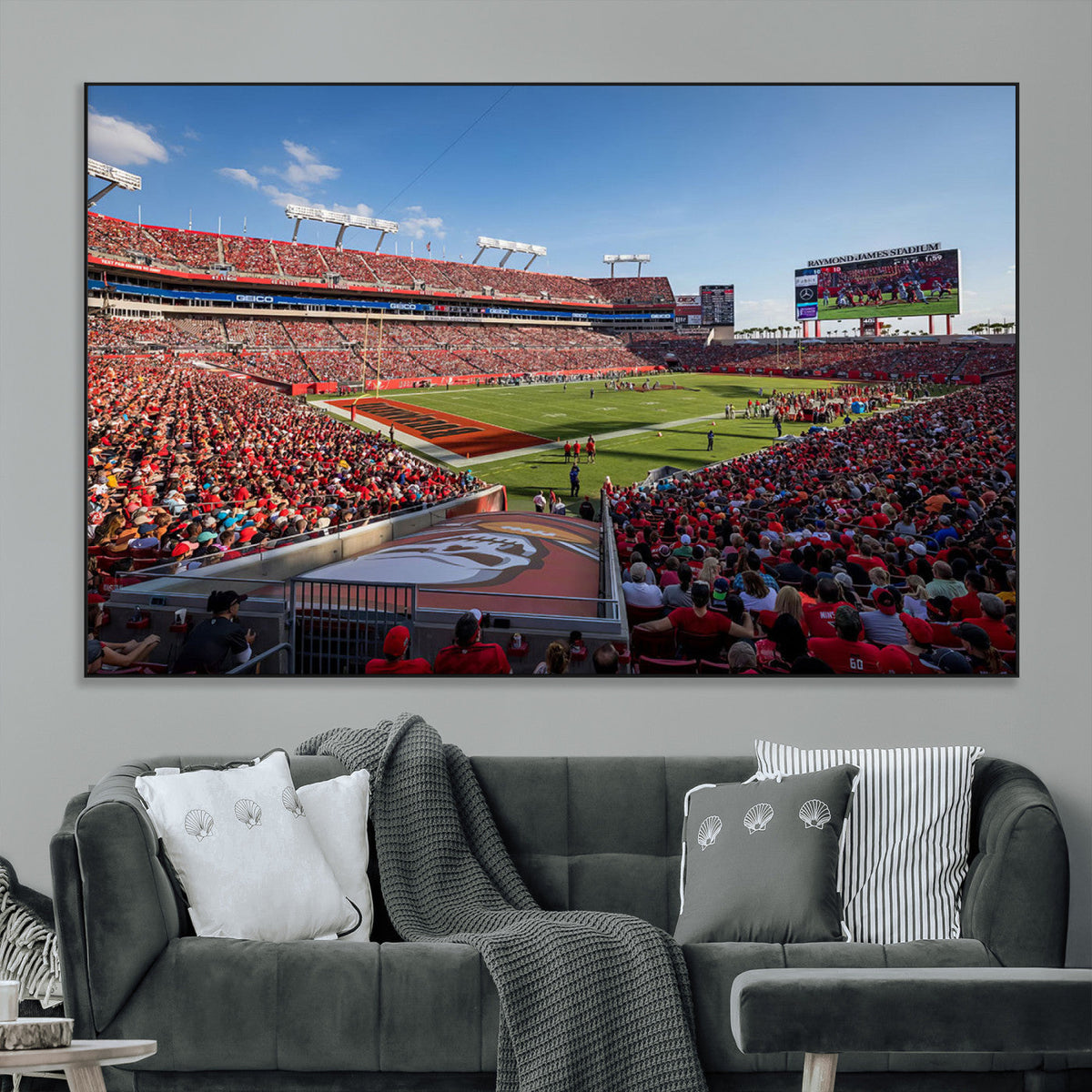 Florida Tampa Raymond James Stadium Wall Art Canvas Print -