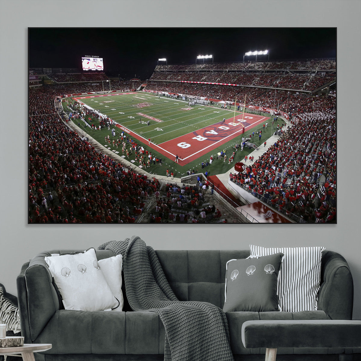 Houston Cougars Football Team Print - Houston TDECU Stadium