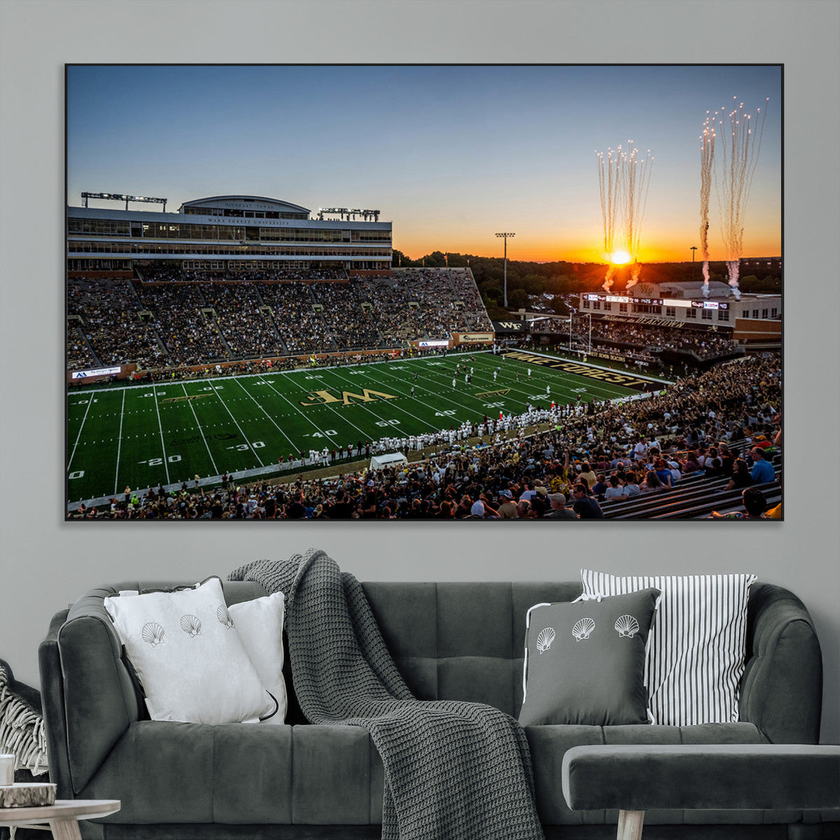 Demon Deacons Football Team Print Canvas- Winston-Salem