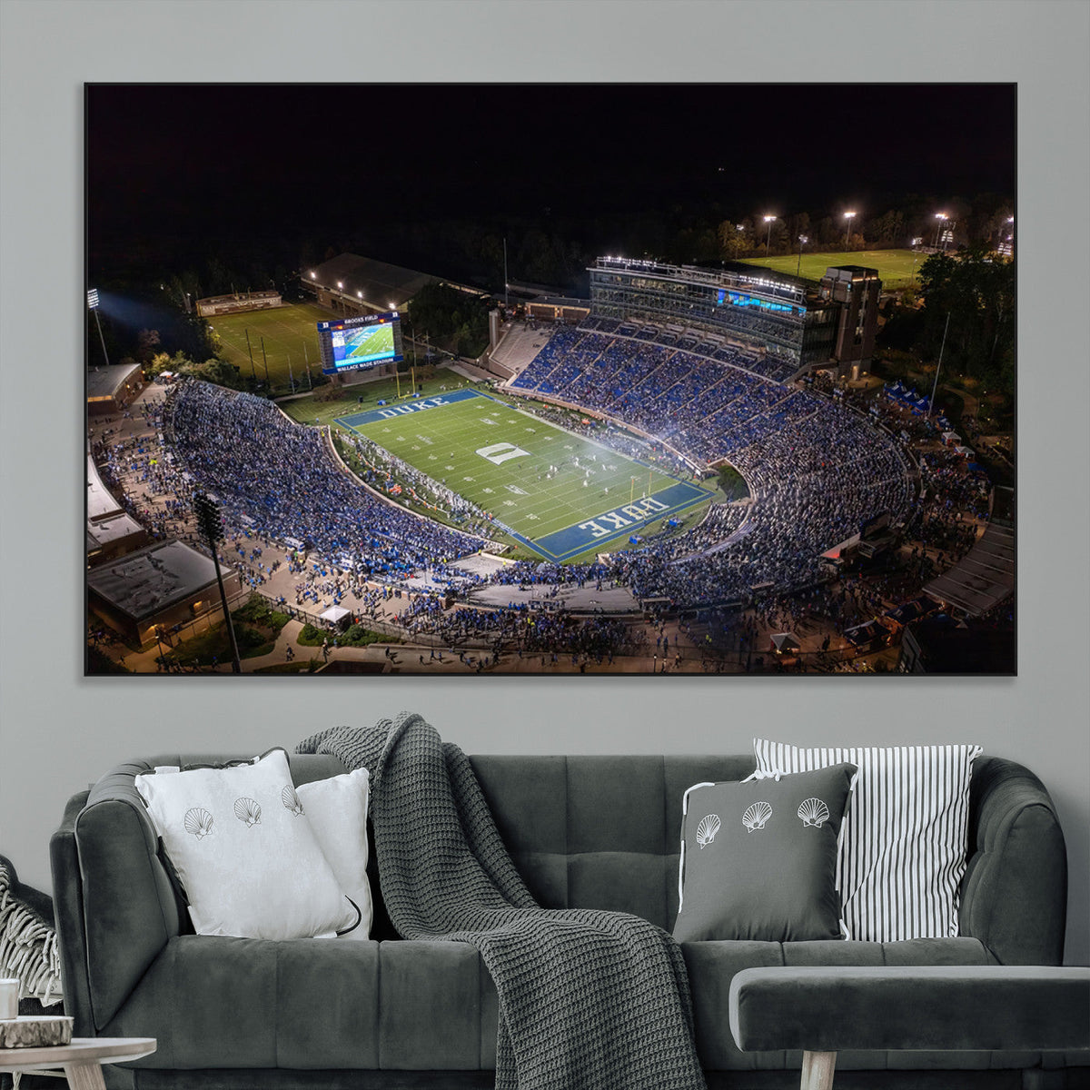 Duke University Blue Devils Football Print Canvas - Durham