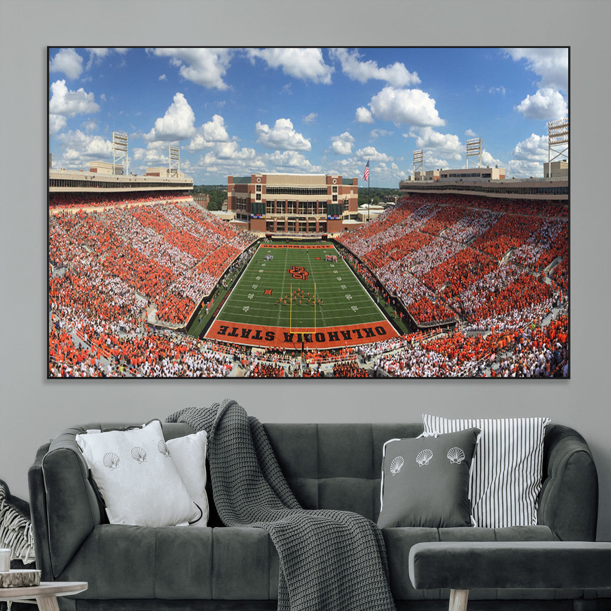 Oklahoma State Cowboys Football Team Print - Stillwater