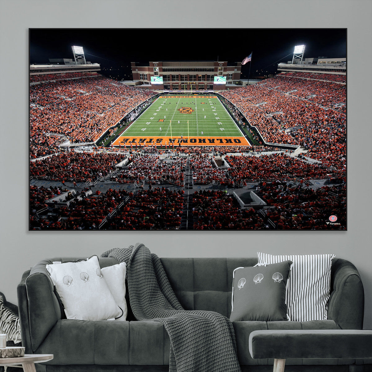 Oklahoma State Cowboys Canvas Print, Football Team Print -