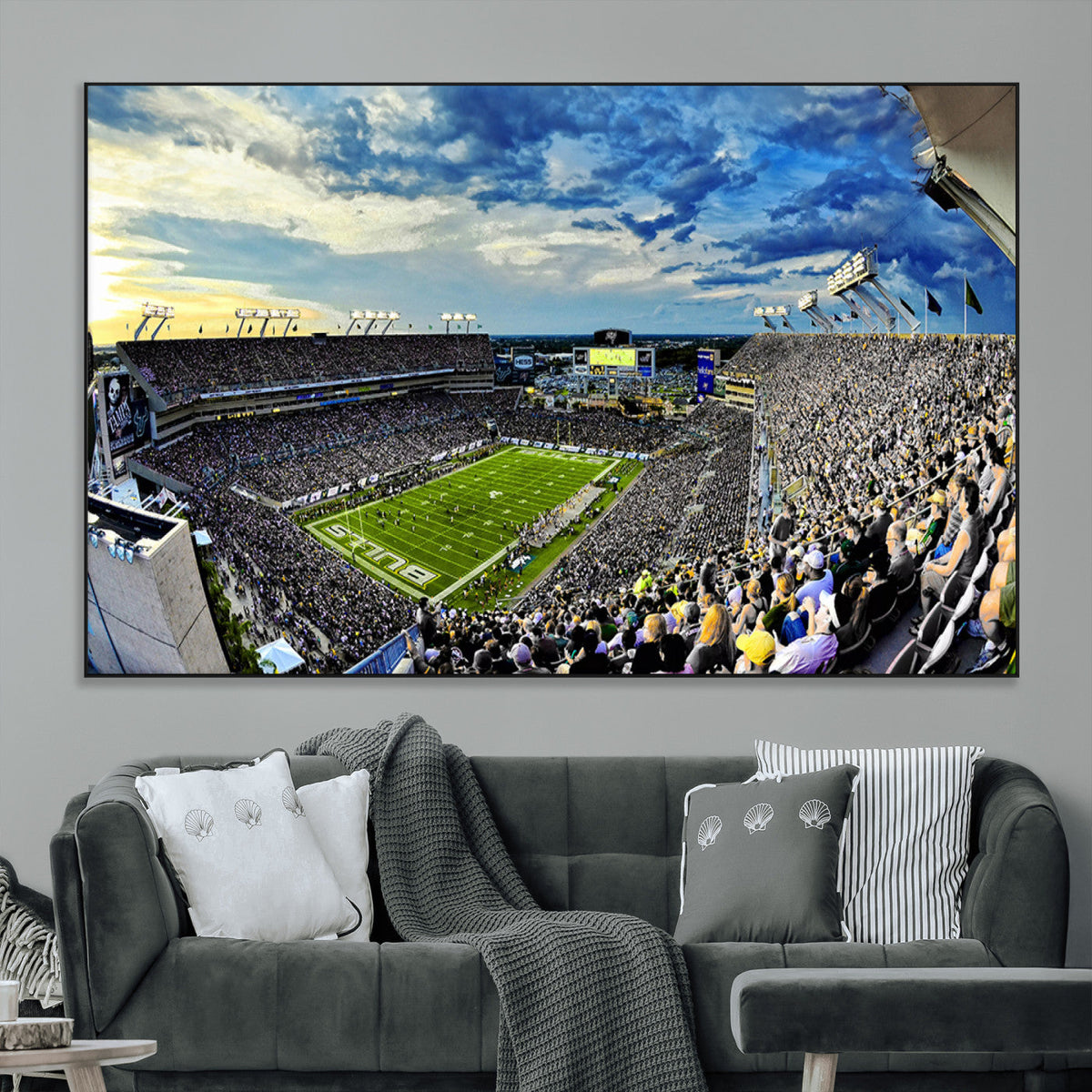 Framed USF Bulls Football Team Print - Tampa Raymond James