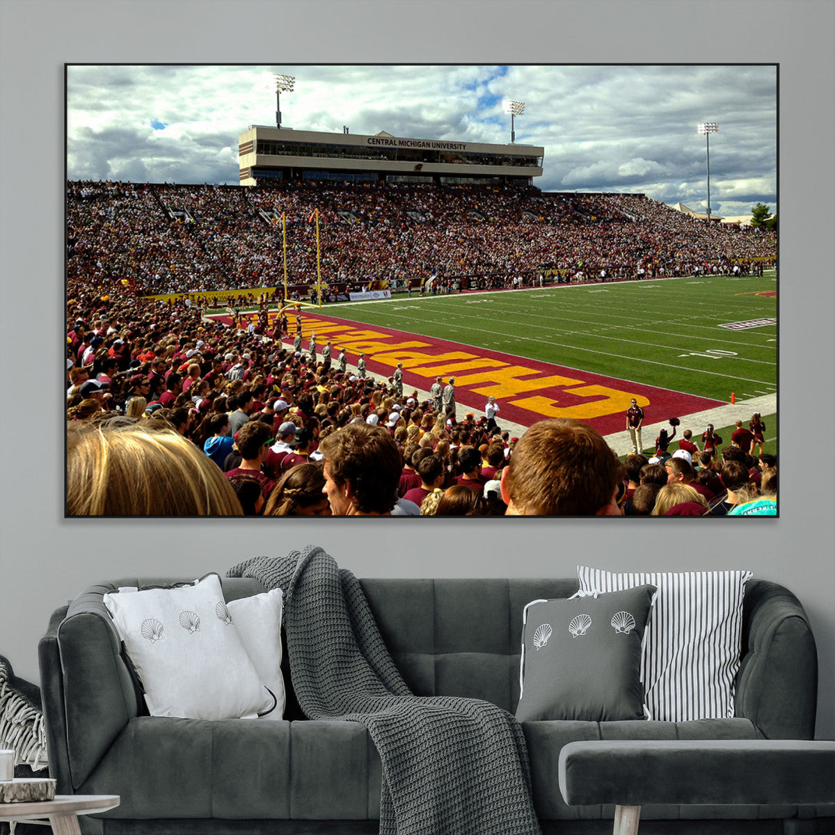 Central Michigan University Chippewas Football Team Print -