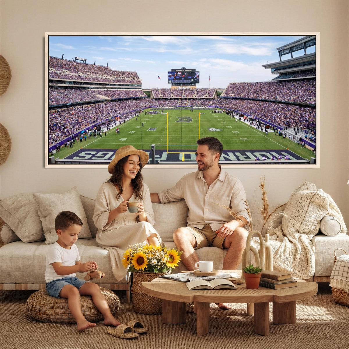 TCU Horned Frogs Football Team Print - Fort Worth Amon G.