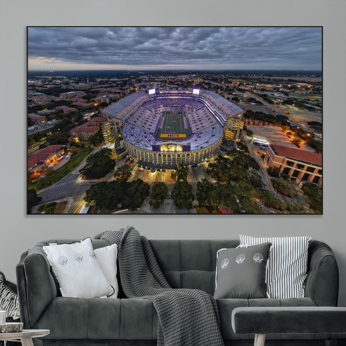 The Louisiana State University Tigers Football Team Print -