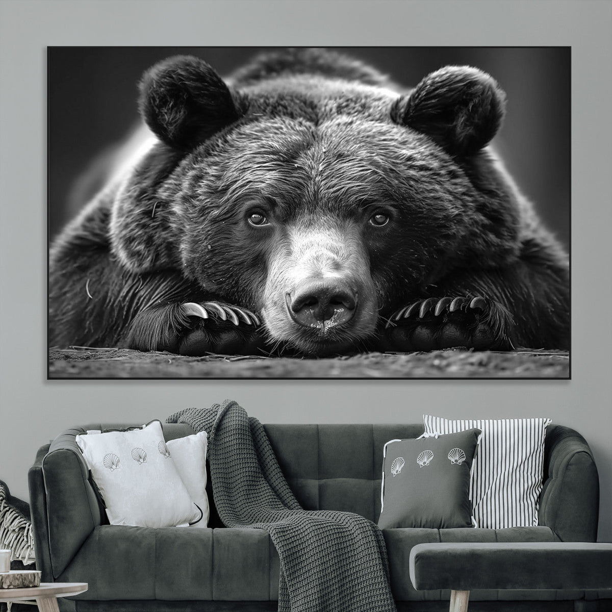 Resting Grizzly 399 Bear Canvas Print | Ready to Hang Wall
