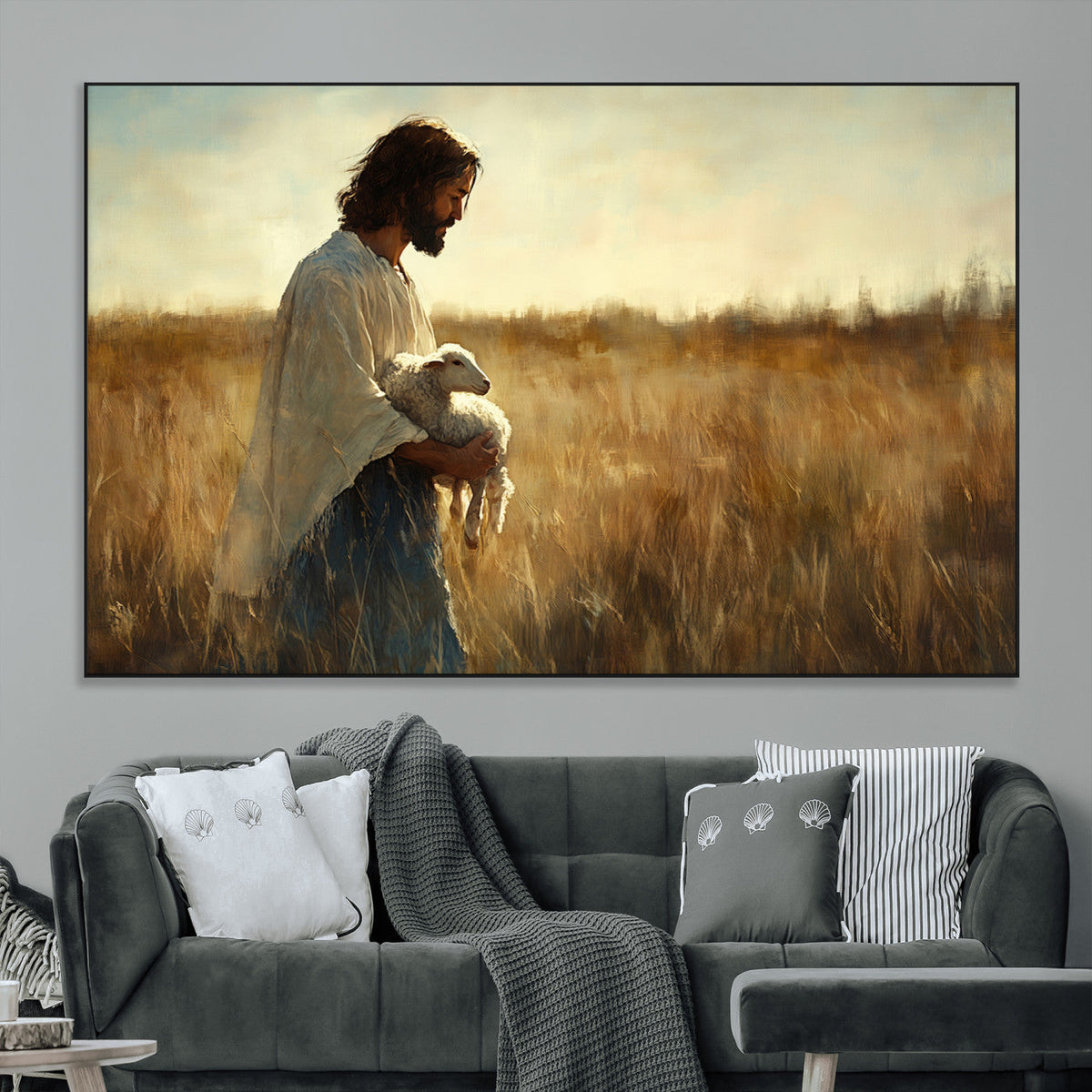 Jesus the Good Shepherd Wall Art Canvas Print -