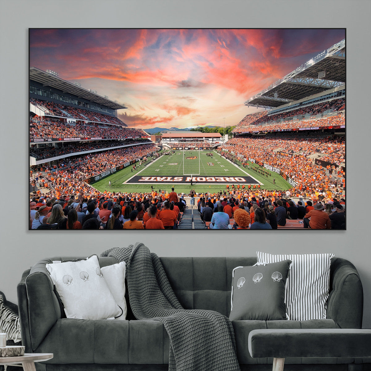 Oregon State Beavers Football Team Print - Corvallis Reser