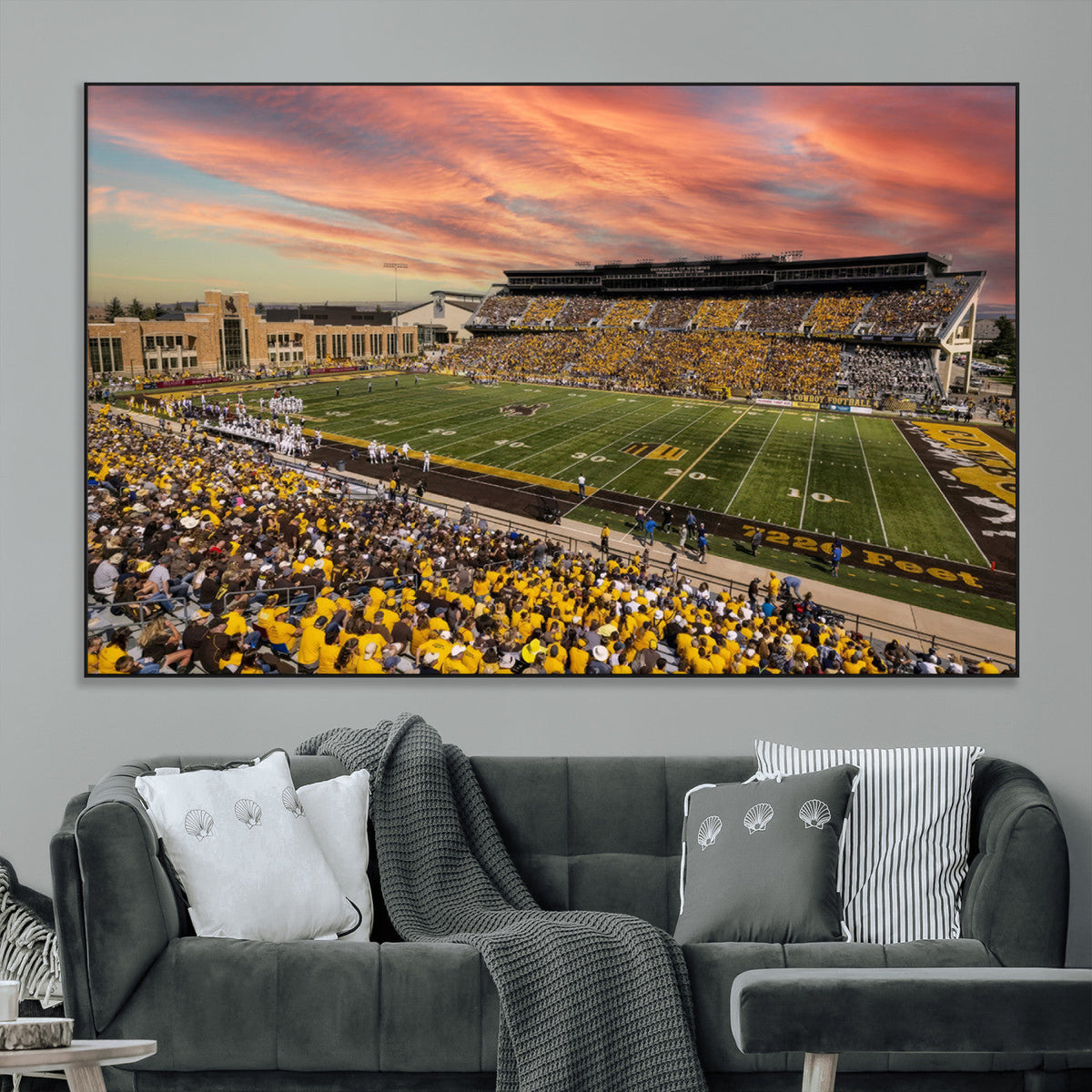 University of Wyoming Cowboys Football Team Print - Laramie