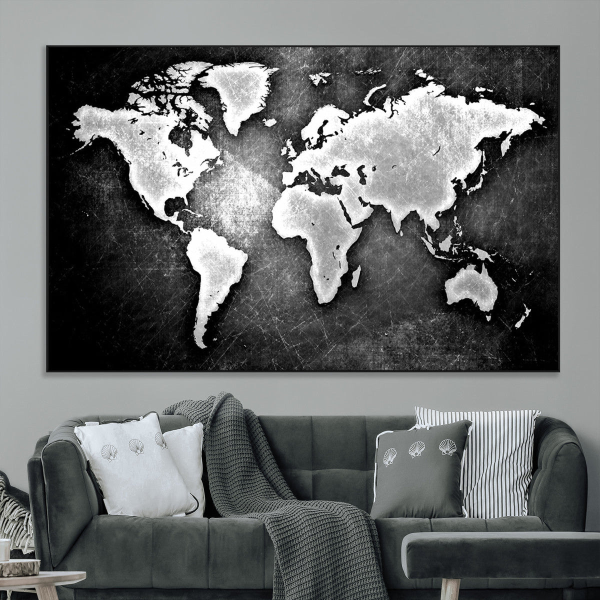 World Map Wall Art Canvas Print – Framed Wall Art for