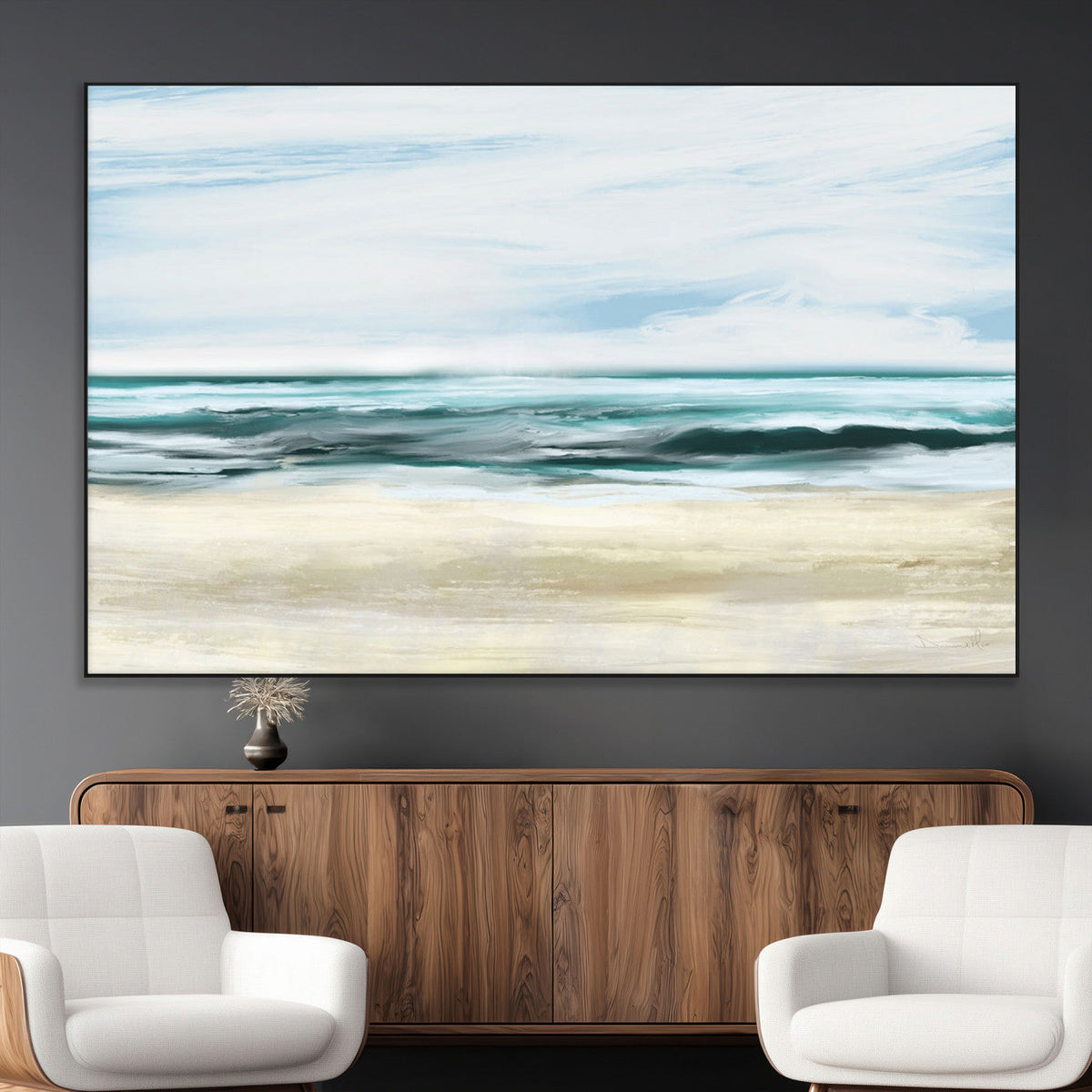 Ocean Abstract Wall Art Canvas Print