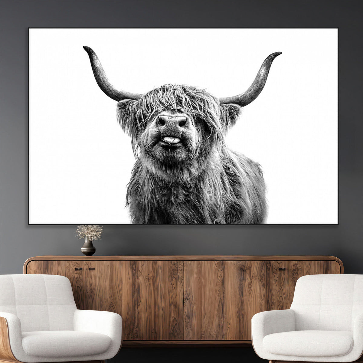 Fanny Scottish Highland Cow Cattle Art Print Farmhouse Wall