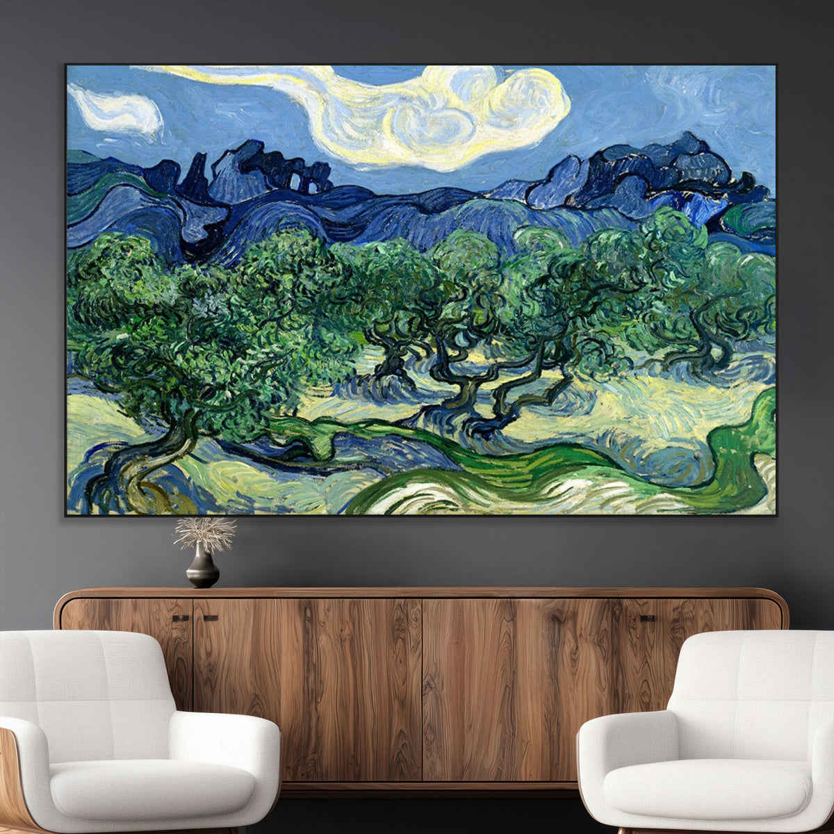Olive Trees Van Gogh Wall Art Canvas Print