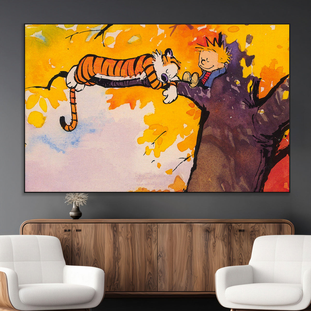 High-Quality Giclee Canvas Print – Framed Calvin Wall Art