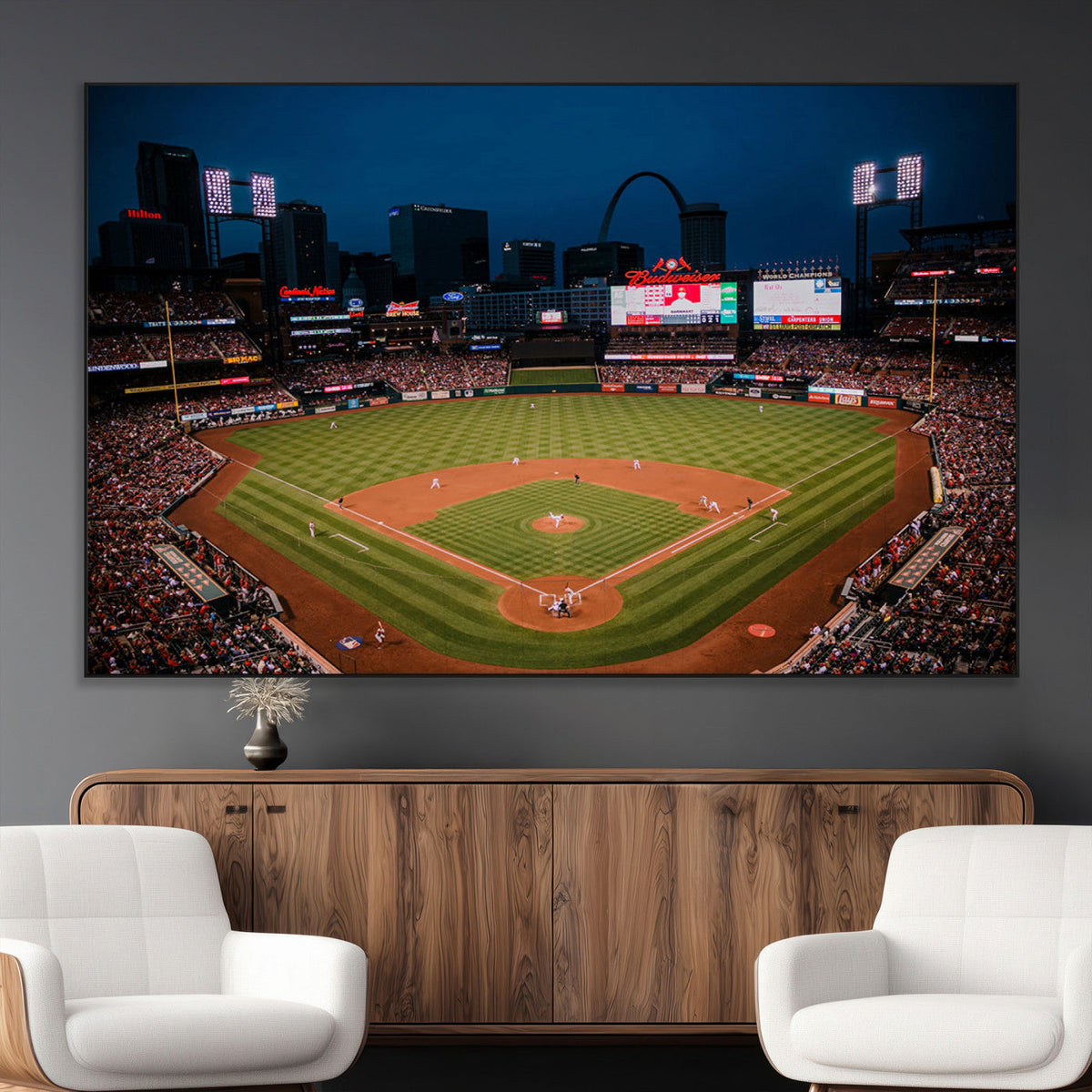 St. Louis Cardinals Baseball Team Print - Busch Stadium Wall