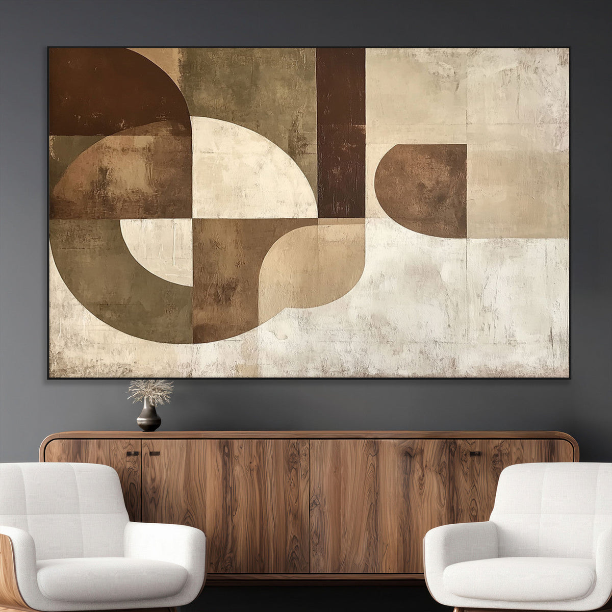 Wabi Sabi Geometric Wall Art | Abstract Modern Minimalist