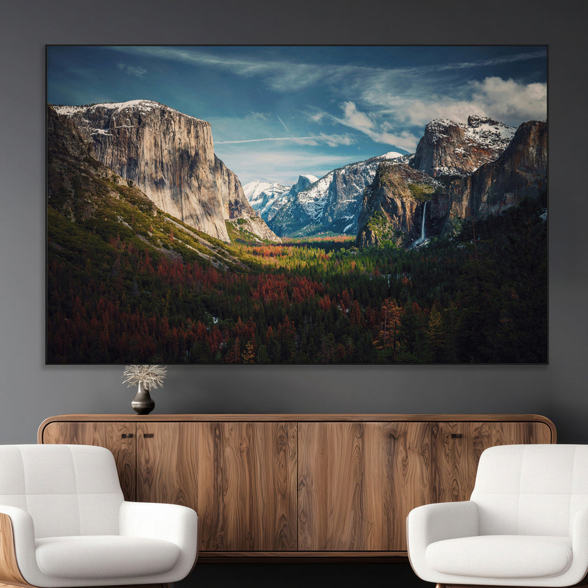 Yosemite National Wall Art Canvas Print – Framed Mountain