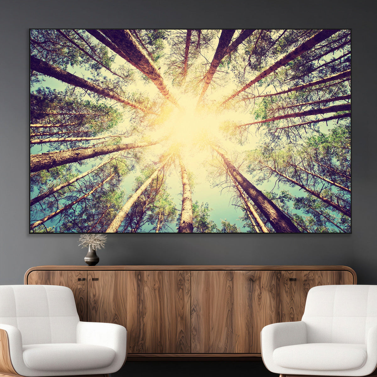 Tree and Sunshine Canvas Print
