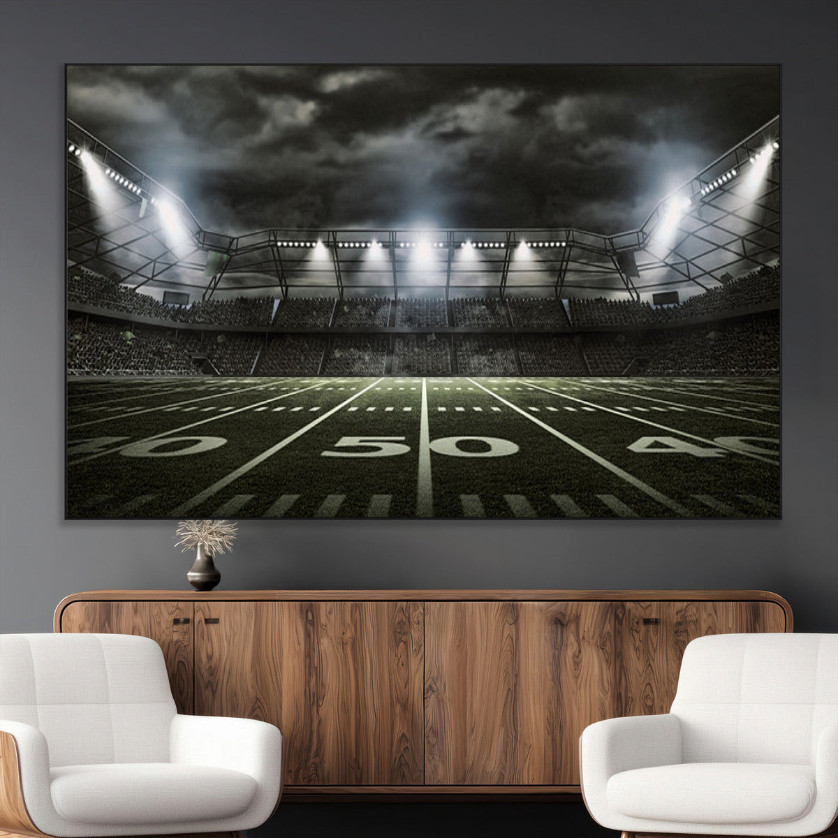 American Football Stadium Wall Art Canvas Print, Stadium