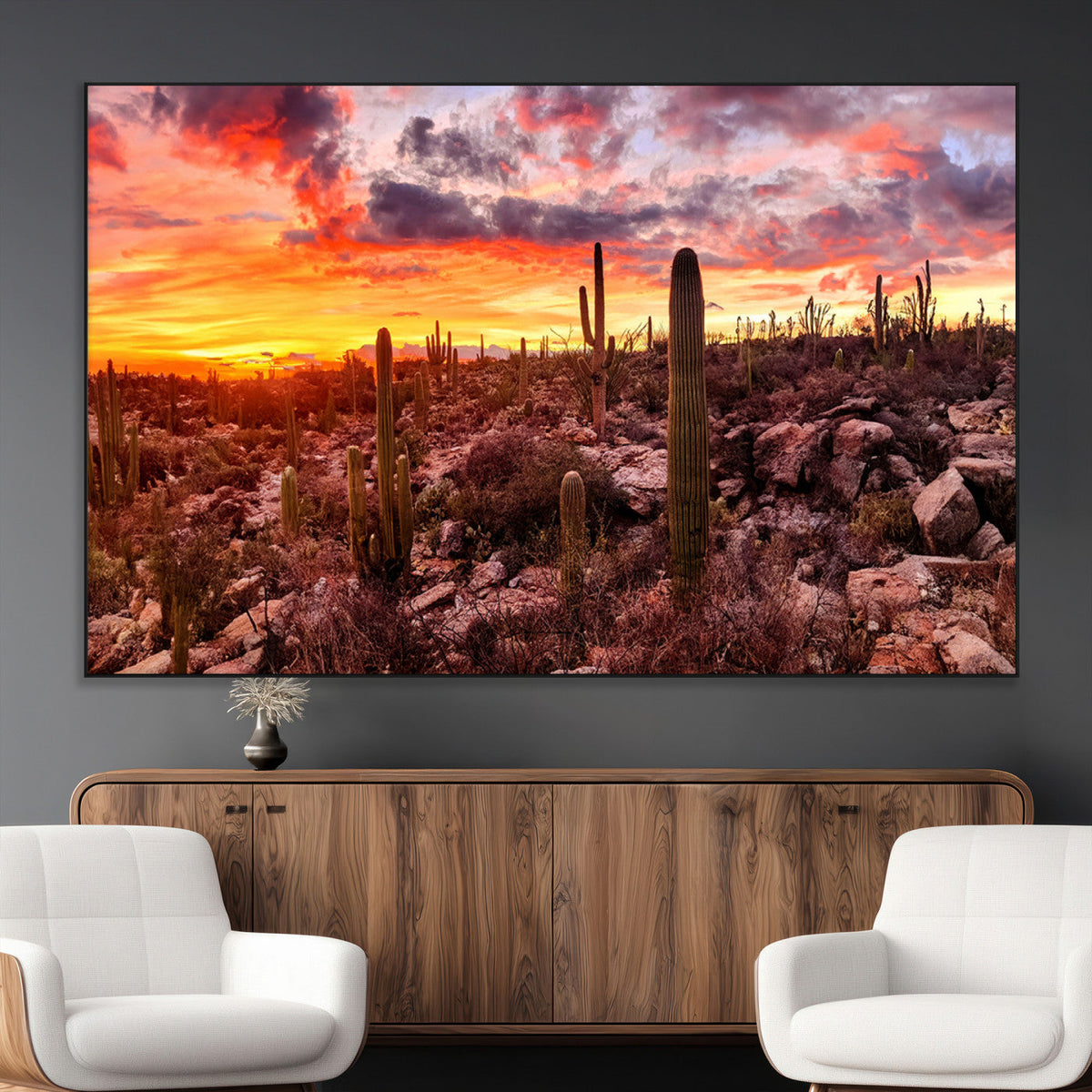 Arizona Desert Print, Western Cowboy Wall Art Print