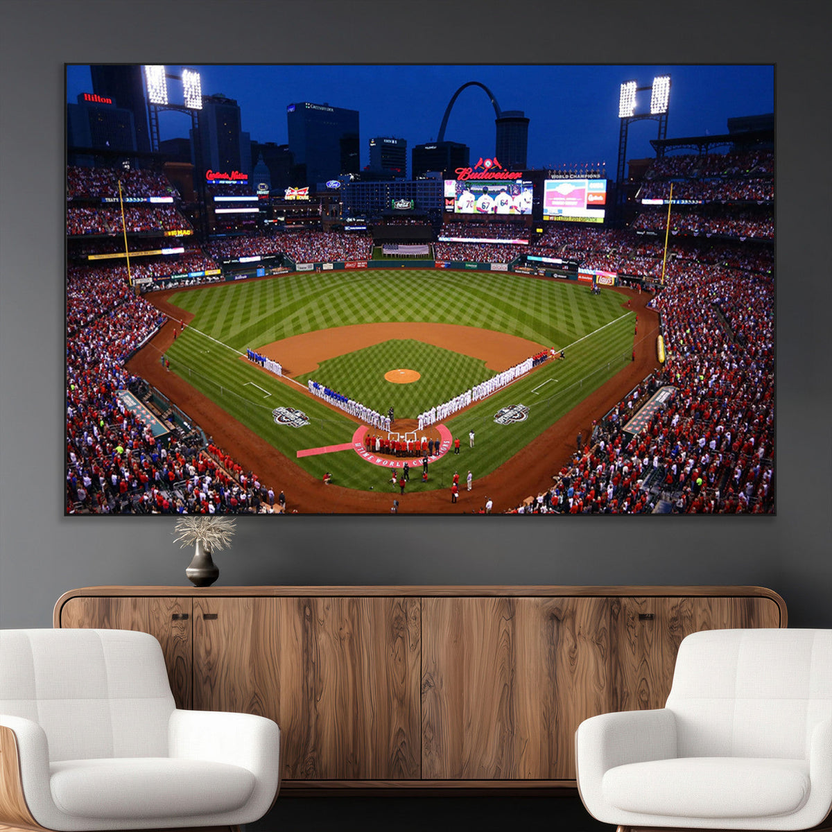 St. Louis Cardinals Baseball Team Print - Busch Stadium Wall