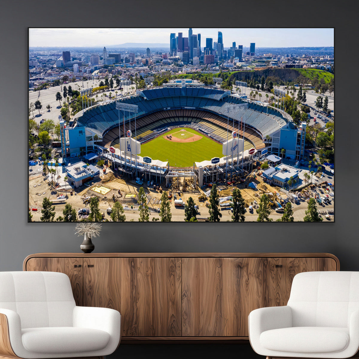 Los Angeles Dodgers Dodger Stadium Wall Art Canvas Print -