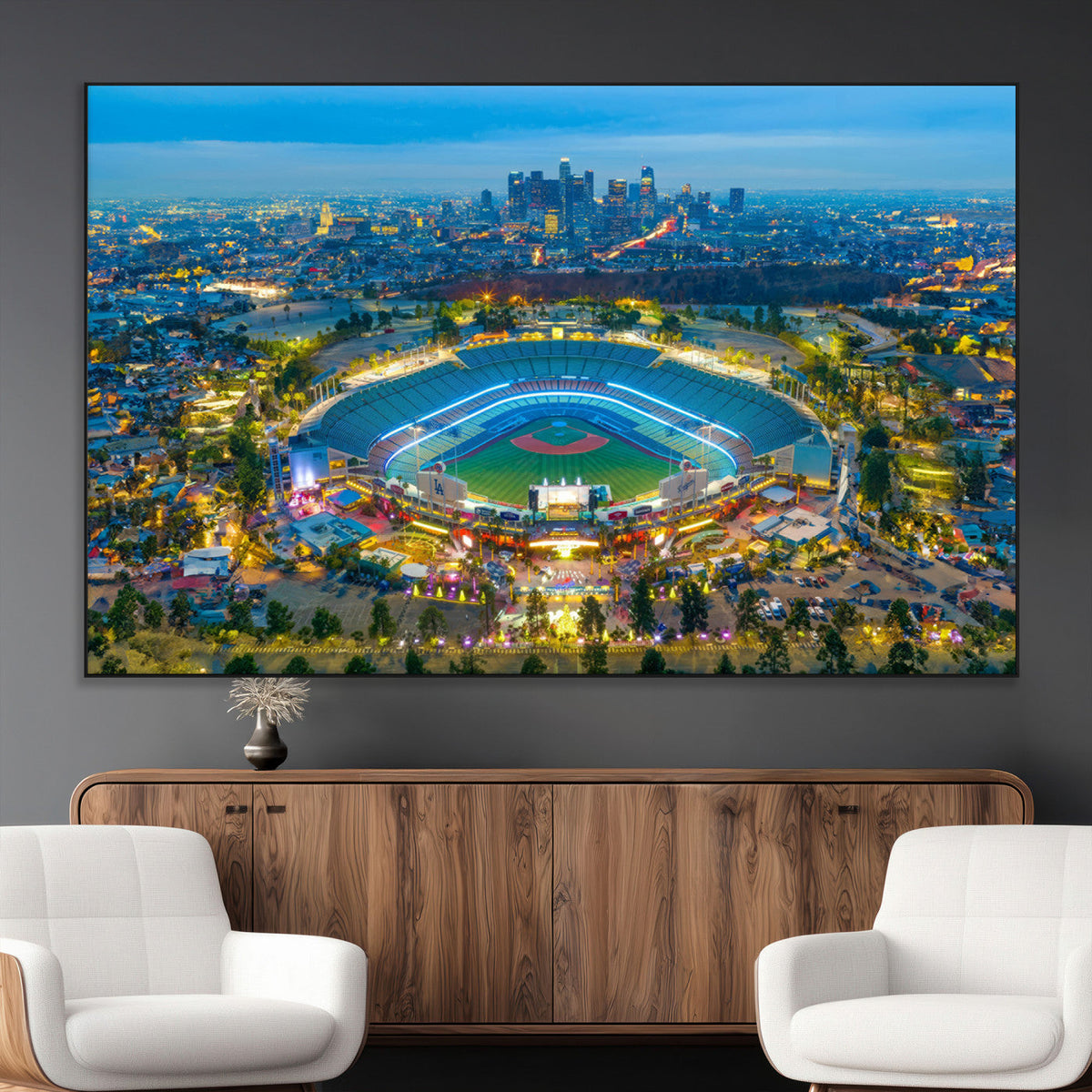 Los Angeles Dodgers Wall Art Canvas, Dodger Stadium Wall Art