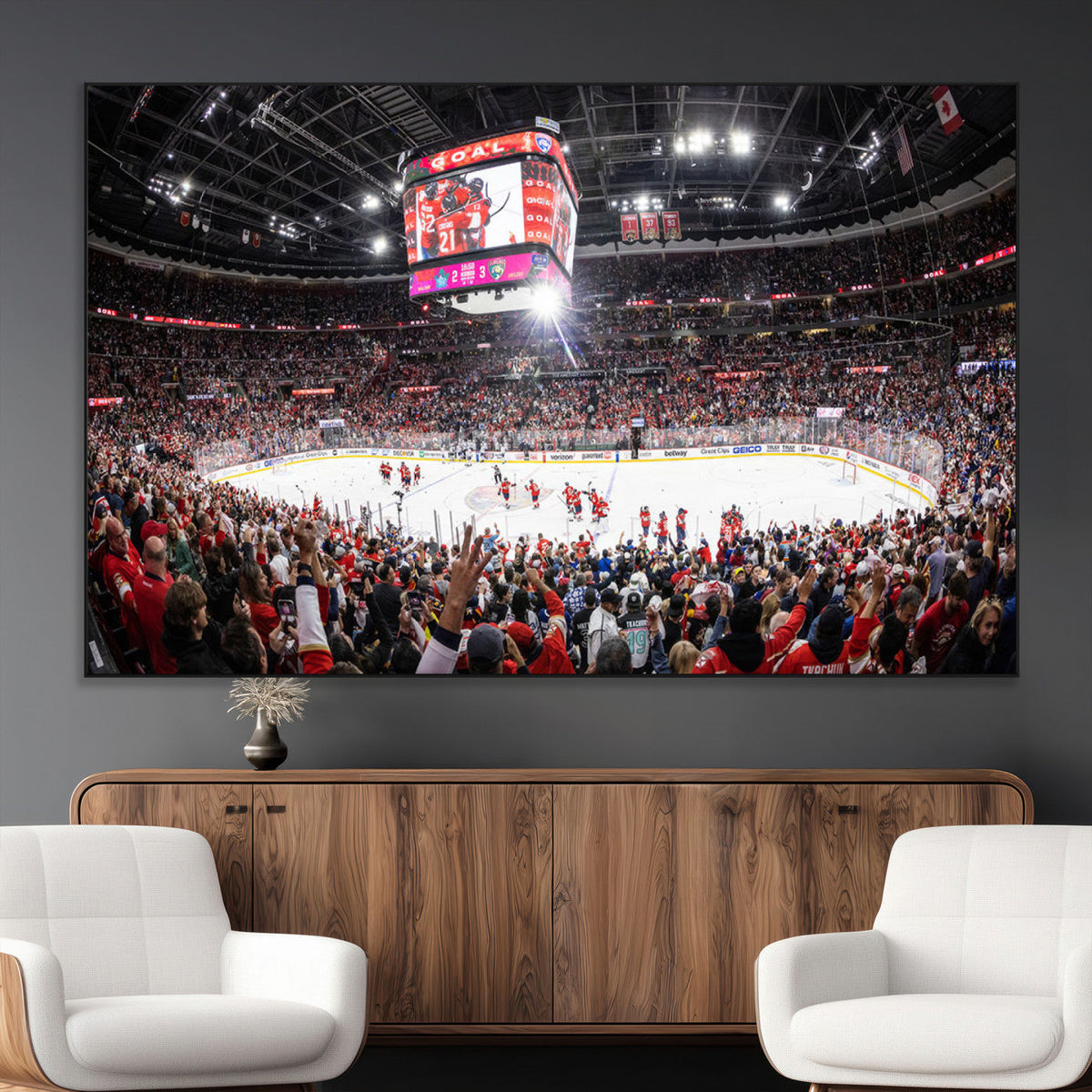 Amerant Bank Arena Wall Art Canvas Print - Basketball Arena