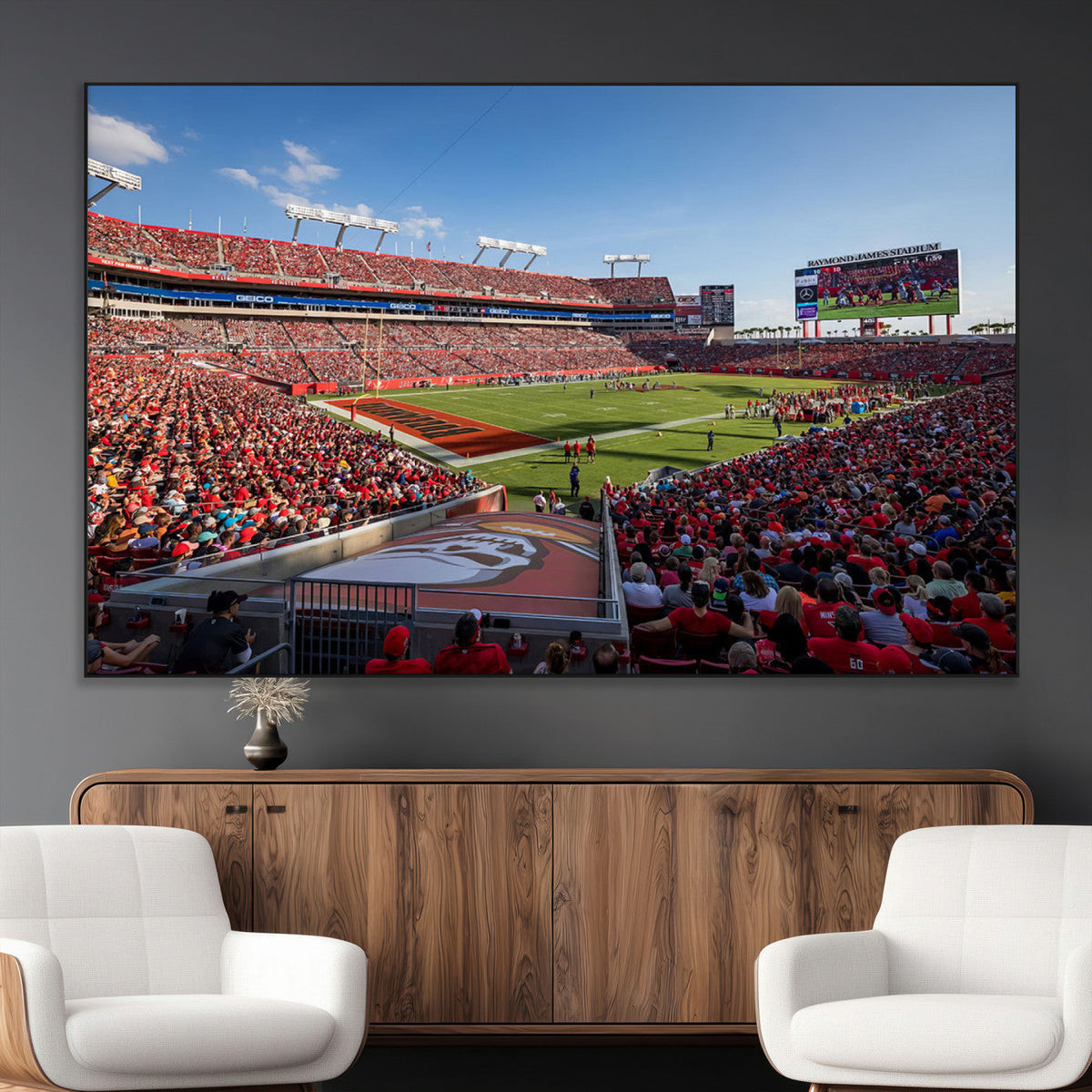 Florida Tampa Raymond James Stadium Wall Art Canvas Print -