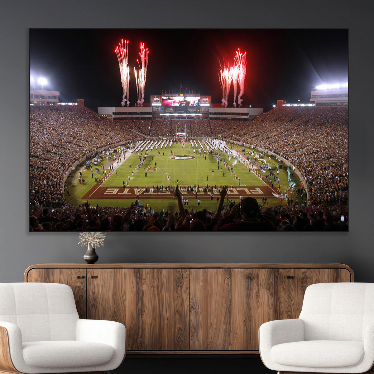 Framed Florida State Seminoles Football Team Print -